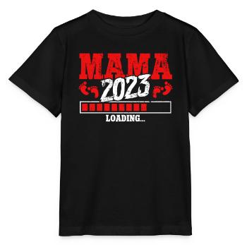 Werdende Mama 2023 Loading - Stanley/Stella Kinder T-Shirt MINI CREATOR  - Schwarz - Vorne - Mikhail (115cm)