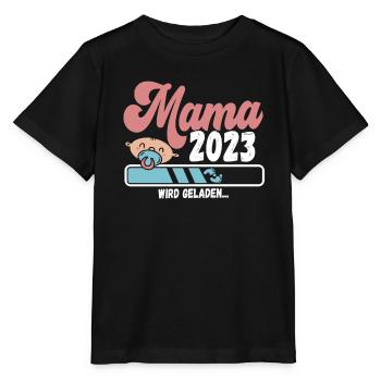 Werdende Mama 2023 - Stanley/Stella Kinder T-Shirt MINI CREATOR  - Schwarz - Vorne - Mikhail (115cm)