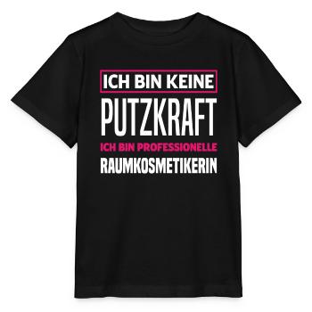 Putzfrau Reiniungskraft Reinigungsfachkraft - Stanley/Stella Kinder T-Shirt MINI CREATOR  - Schwarz - Vorne - Mikhail (115cm)