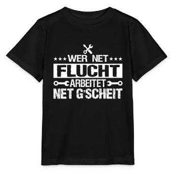 Lustiger Schwäbischer Bauarbeiter Baustelle - Stanley/Stella Kinder T-Shirt MINI CREATOR  - Schwarz - Vorne - Mikhail (115cm)