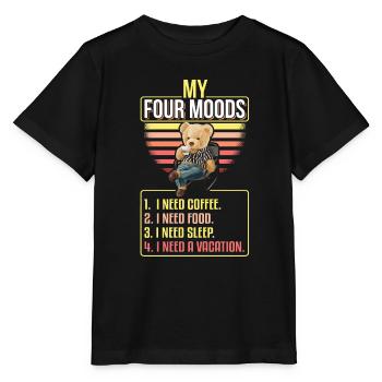 Mes quatre humeurs ! Mes quatre états émotionnels - T-shirt bio MINI CREATOR Stanley/Stella Enfant - noir - Devant - Mikhail (115cm)