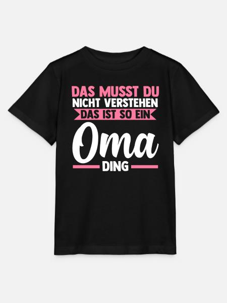 Großmutter Großmama Omi Oma - Stanley/Stella Kinder T-Shirt MINI CREATOR - Schwarz