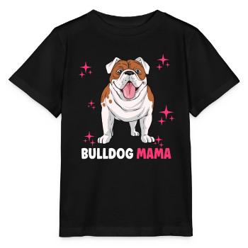 Bulldog Mama - Stanley/Stella Kinder T-Shirt MINI CREATOR  - Schwarz - Vorne - Mikhail (115cm)