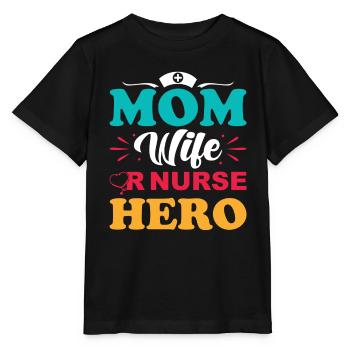 OP Krankenschwester Mama - Stanley/Stella Kinder T-Shirt MINI CREATOR  - Schwarz - Vorne - Mikhail (115cm)