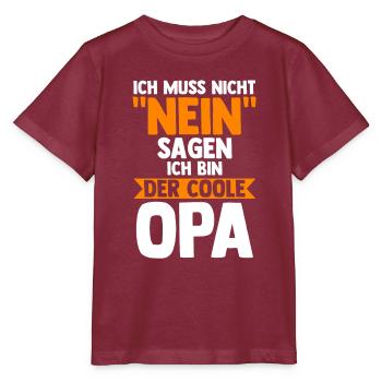 Großvater Großpapa Opi Opa - Stanley/Stella Kinder T-Shirt MINI CREATOR  - Burgunderrot - Vorne - Kain (125cm)