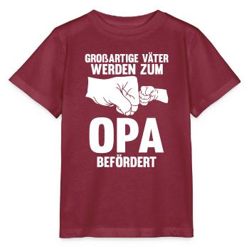 Großvater Großpapa Opi Opa - Stanley/Stella Kinder T-Shirt MINI CREATOR  - Burgunderrot - Vorne - Kain (125cm)
