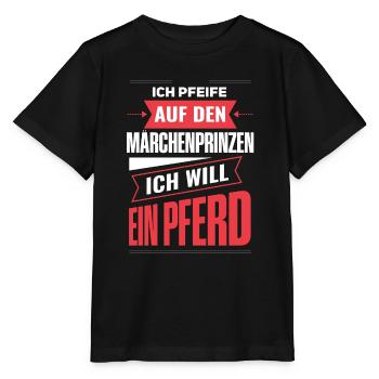 Ich pfeife auf den Märchenprinzen - Stanley/Stella Kinder T-Shirt MINI CREATOR  - Schwarz - Vorne - Mikhail (115cm)