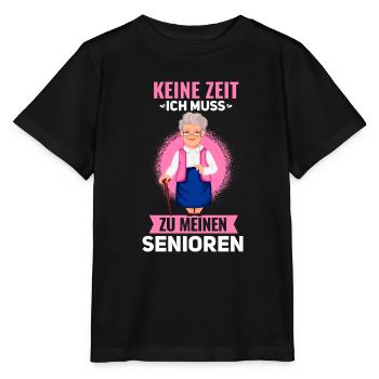Keine Zeit ich muss zu meinen Senioren - Stanley/Stella Kinder T-Shirt MINI CREATOR  - Schwarz - Vorne - Mikhail (115cm)