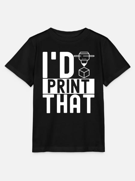 3 D Drucken - Stanley/Stella Kinder T-Shirt MINI CREATOR - Schwarz