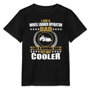 Chargeuse sur pneus Papa - T-shirt bio MINI CREATOR Stanley/Stella Enfant - noir - Devant - Mikhail (115cm)