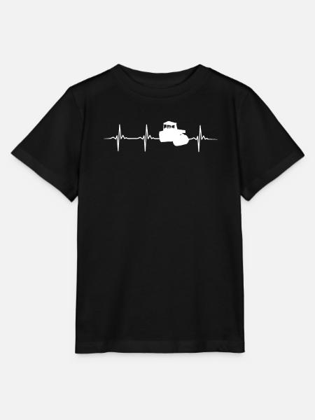 Walze Herzschlag - Stanley/Stella Kinder T-Shirt MINI CREATOR  - Schwarz