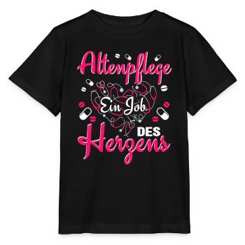 Altenpflegerin Altenpflege ein Job des Herzens - Stanley/Stella Kinder T-Shirt MINI CREATOR  - Schwarz - Vorne - Mikhail (115cm)