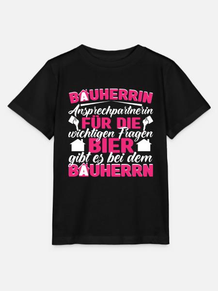 Bauherrin Bauleitung Ansprechpartnerin - Stanley/Stella Kinder T-Shirt MINI CREATOR  - Schwarz