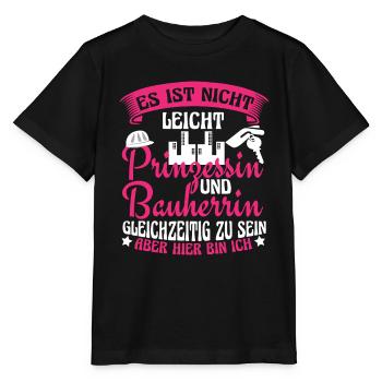 Bauherrin Prinzessin Hausbau Baustelle - Stanley/Stella Kinder T-Shirt MINI CREATOR  - Schwarz - Vorne - Mikhail (115cm)