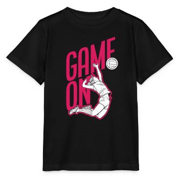 Funny volleyball gift - Stanley/Stella MINI CREATOR Kids’ T-Shirt - black - Front - Mikhail (115cm)
