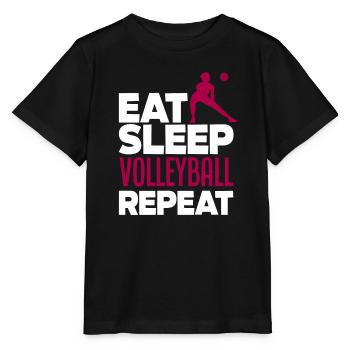 Funny volleyball gift - Stanley/Stella MINI CREATOR Kids’ T-Shirt - black - Front - Mikhail (115cm)
