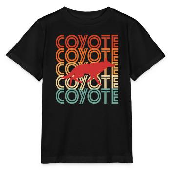 Coyote Hunting Coyote Hunting Gift - Stanley/Stella MINI CREATOR Kids’ T-Shirt - black - Front - Mikhail (115cm)
