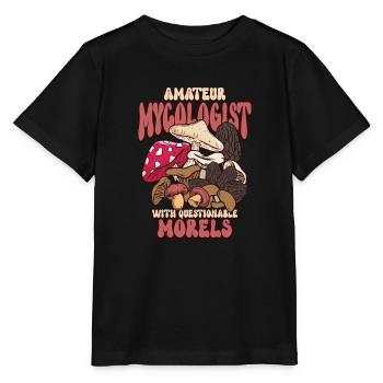 Morels Mushroom Picker Mushroom Farmer Mushroom - T-shirt bio MINI CREATOR Stanley/Stella Enfant - noir - Devant - Mikhail (115cm)