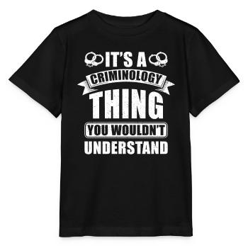 Criminologue Criminologie Informations nutritionnelles - T-shirt bio MINI CREATOR Stanley/Stella Enfant - noir - Devant - Mikhail (115cm)