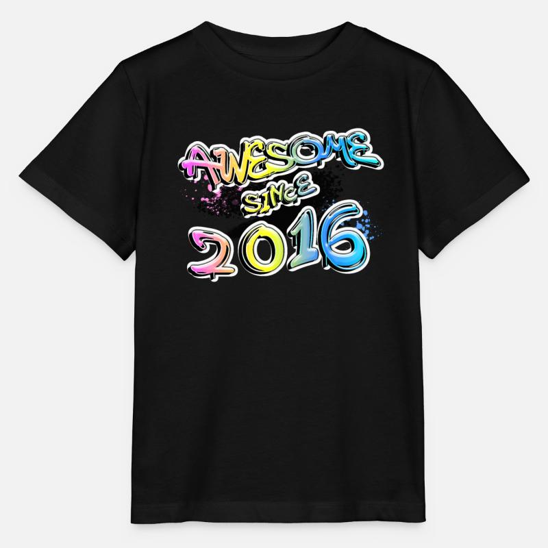 Awesome since 2016 Graffiti Motiv - Stanley/Stella Kinder T-Shirt MINI CREATOR  - Schwarz
