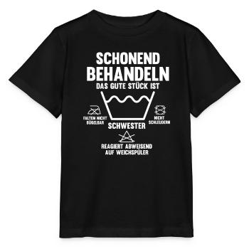 Geschwister Familie Schwestern Schwester - Stanley/Stella Kinder T-Shirt MINI CREATOR  - Schwarz - Vorne - Mikhail (115cm)