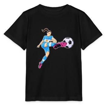 Argentinan National Soccer Team I Football - Stanley/Stella Kinder T-Shirt MINI CREATOR  - Schwarz - Vorne - Mikhail (115cm)