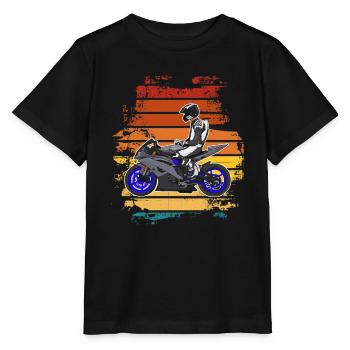 Motorcycle Lifestyle / Motorcycle / Motorcycle biker - Stanley/Stella MINI CREATOR Kids’ T-Shirt - black - Front - Mikhail (115cm)