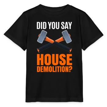 House Destruction Renovation Gift - Stanley/Stella MINI CREATOR Kids’ T-Shirt - black - Front - Mikhail (115cm)