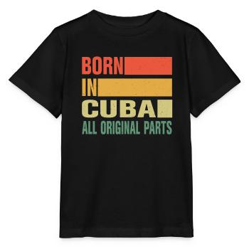 Né à Cuba - T-shirt bio MINI CREATOR Stanley/Stella Enfant - noir - Devant - Mikhail (115cm)