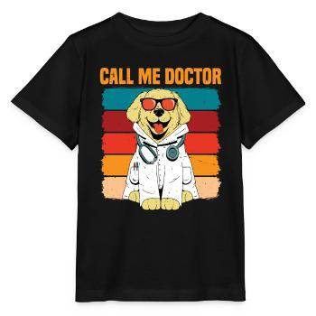 Call me Doctor 13 - Stanley/Stella Kinder T-Shirt MINI CREATOR  - Schwarz - Vorne - Mikhail (115cm)