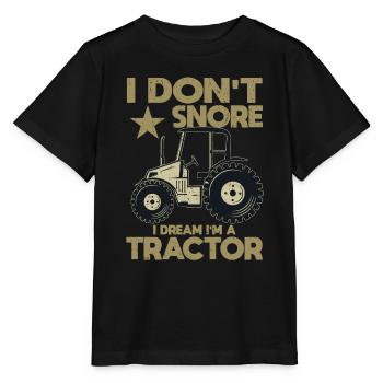 Je ne ronfle pas, je rêve, je suis un - T-shirt bio MINI CREATOR Stanley/Stella Enfant - noir - Devant - Mikhail (115cm)
