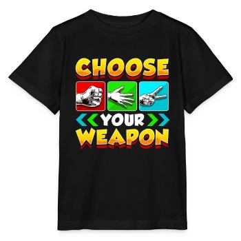 Rock Paper Scissors - Stanley/Stella MINI CREATOR Kids’ T-Shirt - black - Front - Mikhail (115cm)