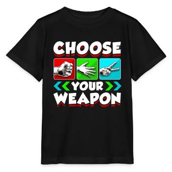 Rock Paper Scissors - Stanley/Stella MINI CREATOR Kids’ T-Shirt - black - Front - Mikhail (115cm)