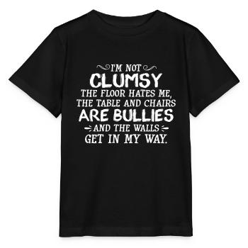 Ich Bin Nicht Ungeschickt, Der Boden Hasst Mich - Stanley/Stella Kinder T-Shirt MINI CREATOR  - Schwarz - Vorne - Mikhail (115cm)