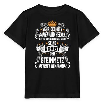 Steinmetz T Handwerker Kunsthandwerk Steinmetz - Stanley/Stella Kinder T-Shirt MINI CREATOR  - Schwarz - Vorne - Mikhail (115cm)