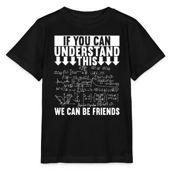 Mathe Mathelehrer - Stanley/Stella Kinder T-Shirt MINI CREATOR  - Schwarz - Vorne - Mikhail (115cm)