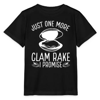 Clam Just one more clamming Rake I promise Digger - Stanley/Stella MINI CREATOR Kids’ T-Shirt - black - Front - Mikhail (115cm)