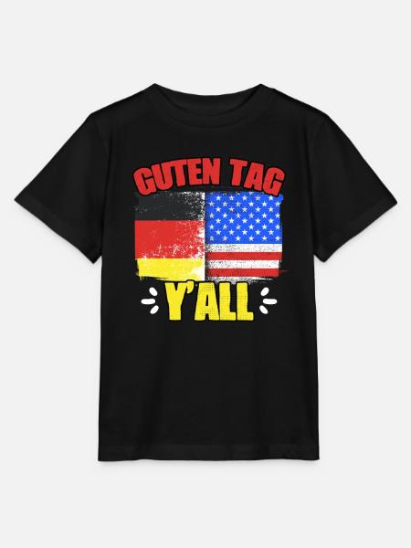 Guten Tag Y'All Lustiger deutscher Gruß für - Stanley/Stella Kinder T-Shirt MINI CREATOR - Schwarz