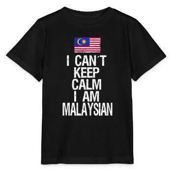 Je n’arrive pas à garder mon calme, je suis malaisien - T-shirt bio MINI CREATOR Stanley/Stella Enfant - noir - Devant - Mikhail (115cm)
