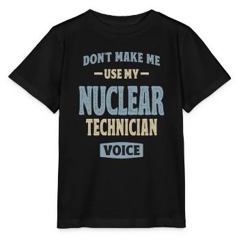 Technicien nucléaire Profession Travailleur d’anniversaire - T-shirt bio MINI CREATOR Stanley/Stella Enfant - noir - Devant - Mikhail (115cm)