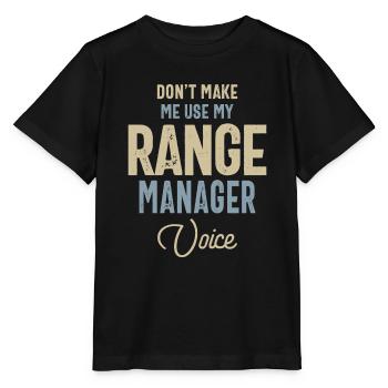 Range Manager Job Beruf Geburtstagsarbeiter - Stanley/Stella Kinder T-Shirt MINI CREATOR  - Schwarz - Vorne - Mikhail (115cm)