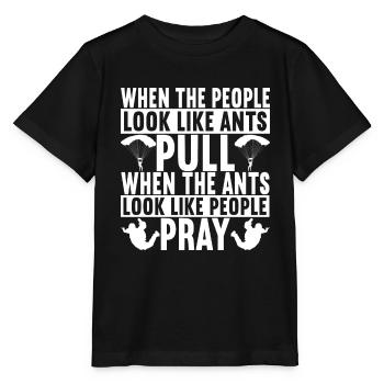 Parachutiste parachutiste - T-shirt bio MINI CREATOR Stanley/Stella Enfant - noir - Devant - Mikhail (115cm)