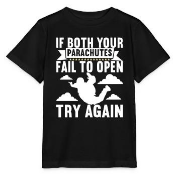 Parachutiste parachutiste - T-shirt bio MINI CREATOR Stanley/Stella Enfant - noir - Devant - Mikhail (115cm)