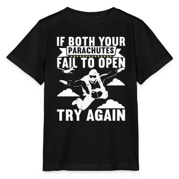 Parachutiste parachutiste - T-shirt bio MINI CREATOR Stanley/Stella Enfant - noir - Devant - Mikhail (115cm)