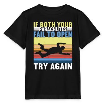 Parachutiste parachutiste - T-shirt bio MINI CREATOR Stanley/Stella Enfant - noir - Devant - Mikhail (115cm)