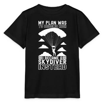 Parachutiste parachutiste - T-shirt bio MINI CREATOR Stanley/Stella Enfant - noir - Devant - Mikhail (115cm)