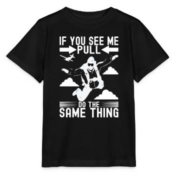 Parachutiste parachutiste - T-shirt bio MINI CREATOR Stanley/Stella Enfant - noir - Devant - Mikhail (115cm)