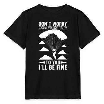 Parachutiste parachutiste - T-shirt bio MINI CREATOR Stanley/Stella Enfant - noir - Devant - Mikhail (115cm)