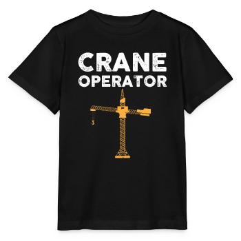 Crane operator - Stanley/Stella MINI CREATOR Kids’ T-Shirt - black - Front - Mikhail (115cm)