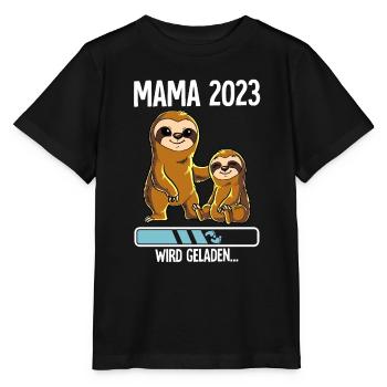 Werdende Mama 2023 - Stanley/Stella Kinder T-Shirt MINI CREATOR  - Schwarz - Vorne - Mikhail (115cm)